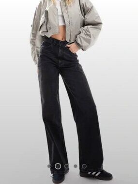 ASOS DESIGN Tall Wide Leg Jeans / Black - EUC!🌹